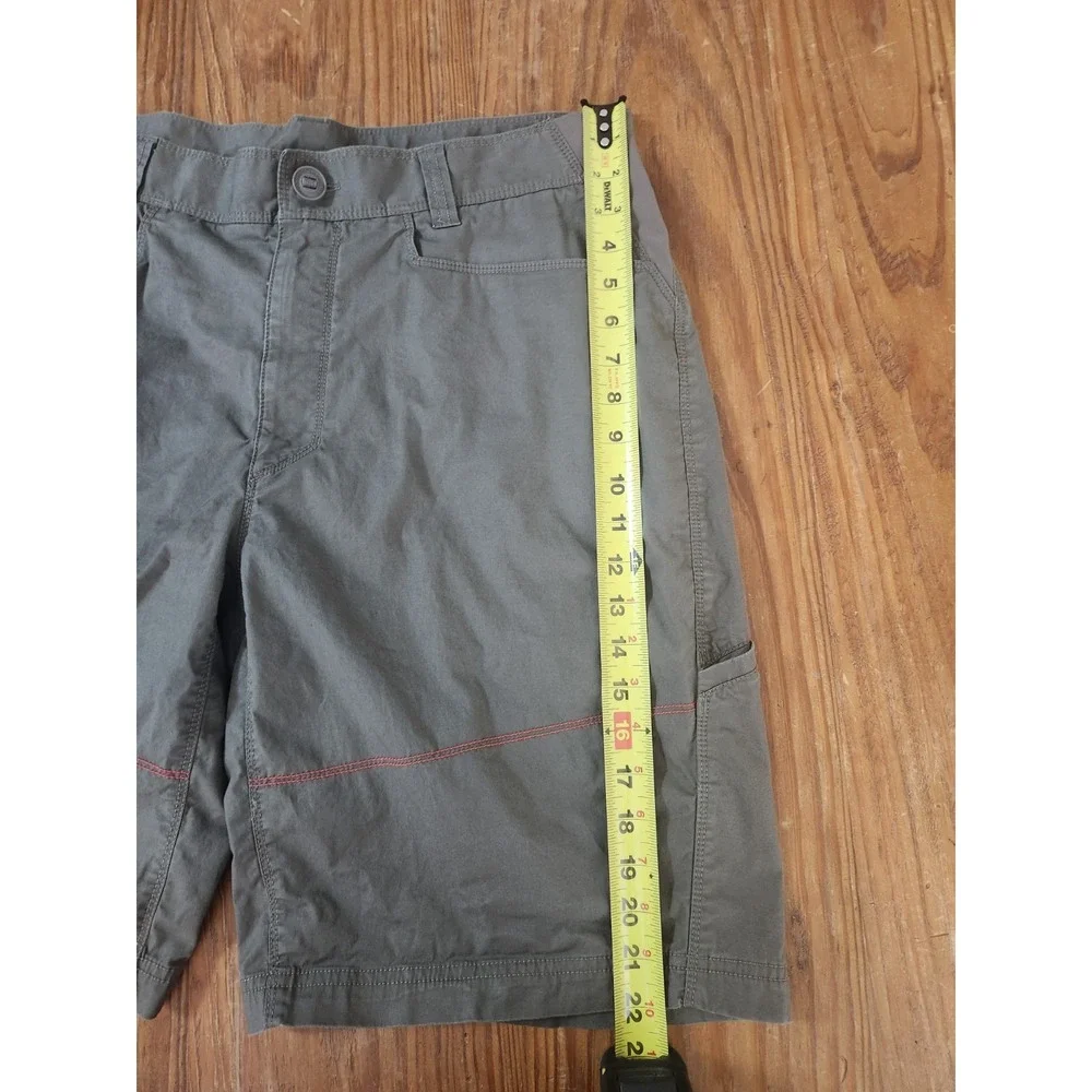 The North‎ Face Mens Stretch Cotton Shorts Sz Large Brown Zip Pocket Gorpcore